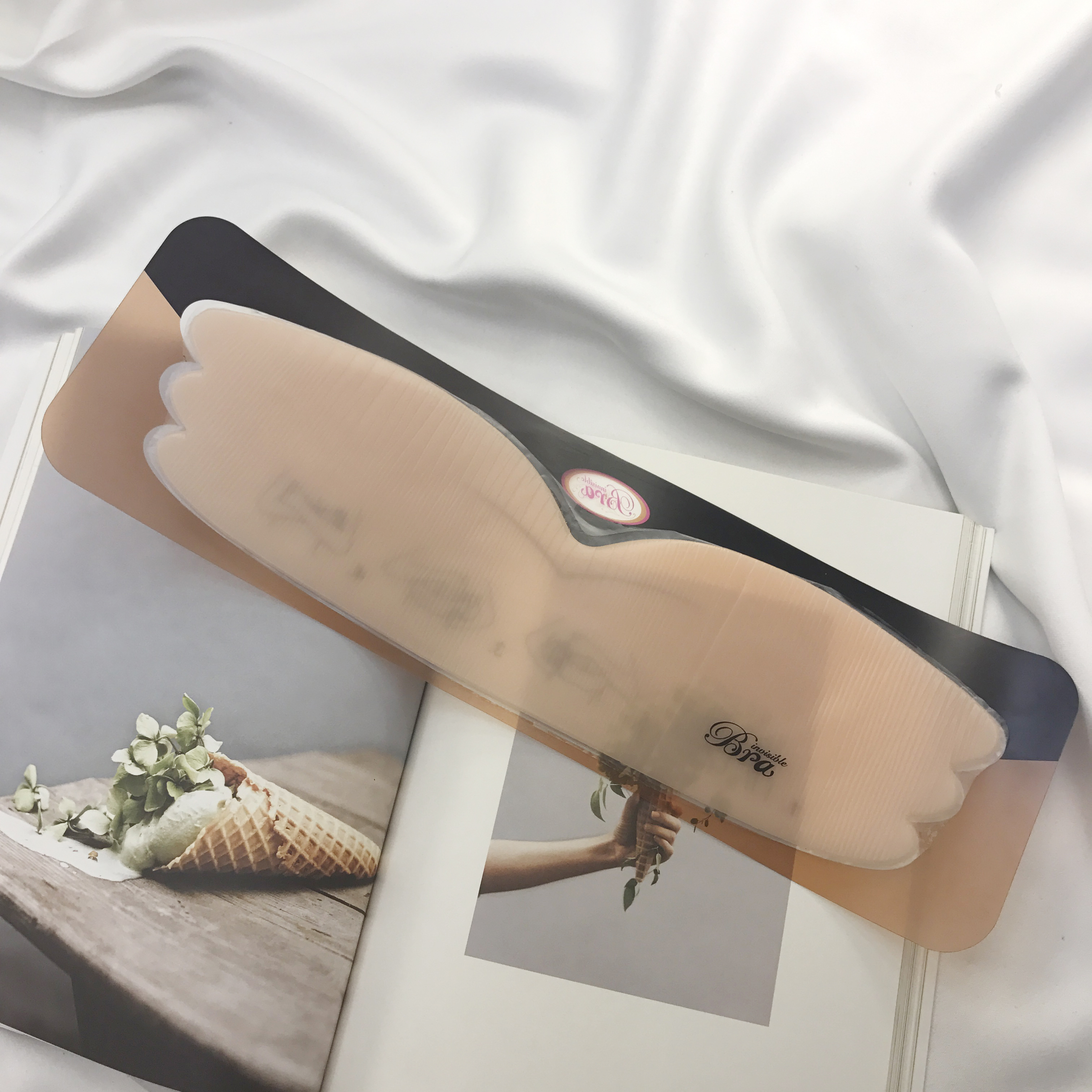 NEW NUBRA Nude bra corset wide silicone wing glue 