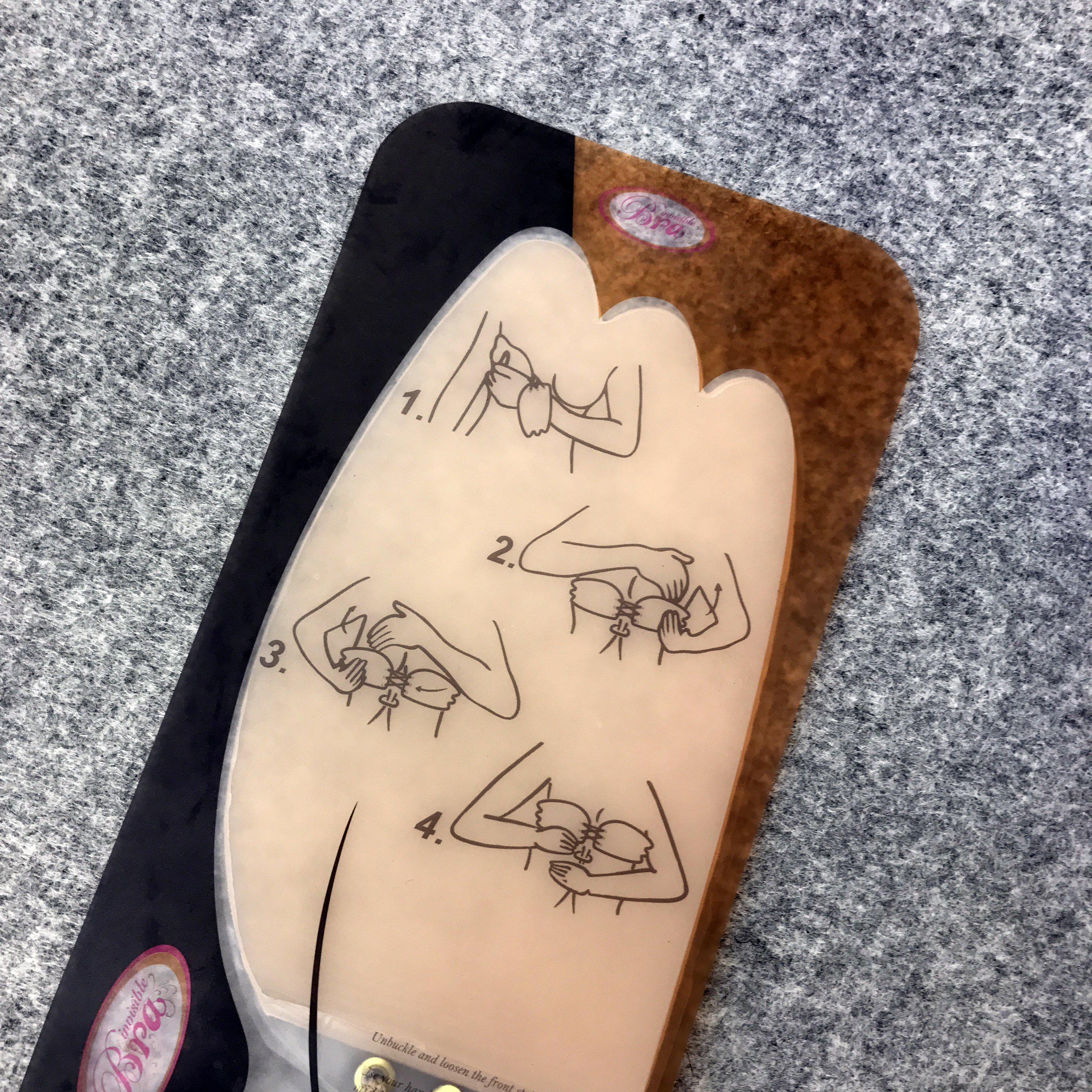 NEW NUBRA Nude bra corset wide silicone wing glue 