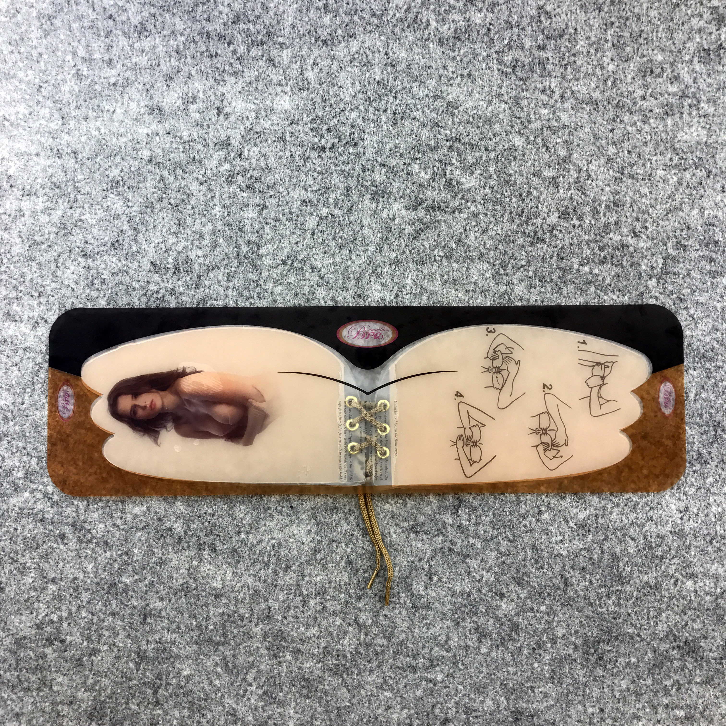 NEW NUBRA Nude bra corset wide silicone wing glue 