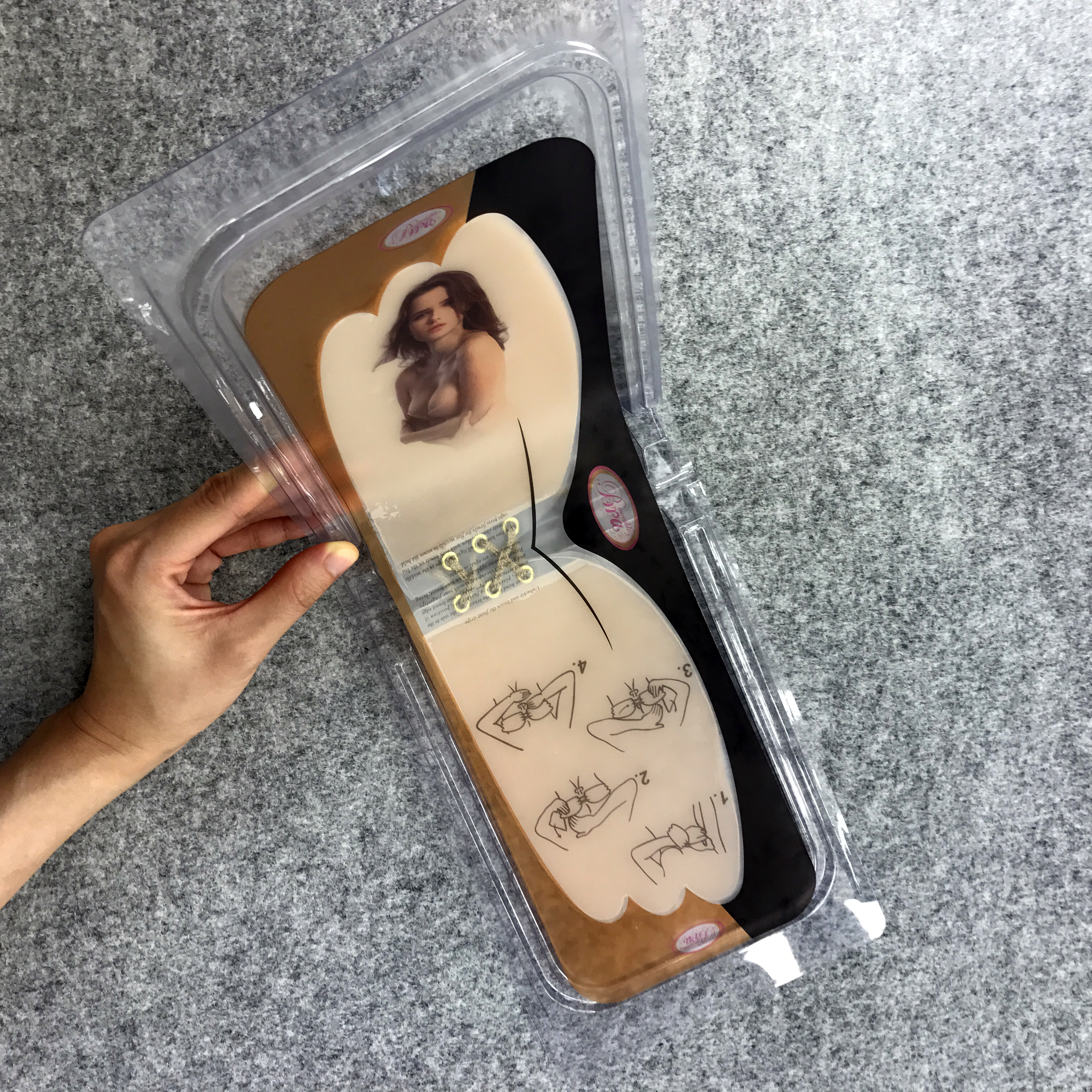 NEW NUBRA Nude bra corset wide silicone wing glue 