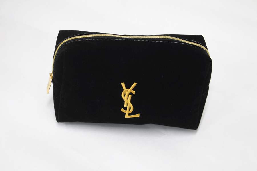 New Erotic Lingerie Suede Pouch Gold Black Travel 