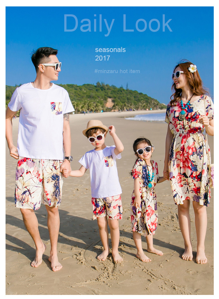 Cody Family Look Family Couple Flower Prints Beach