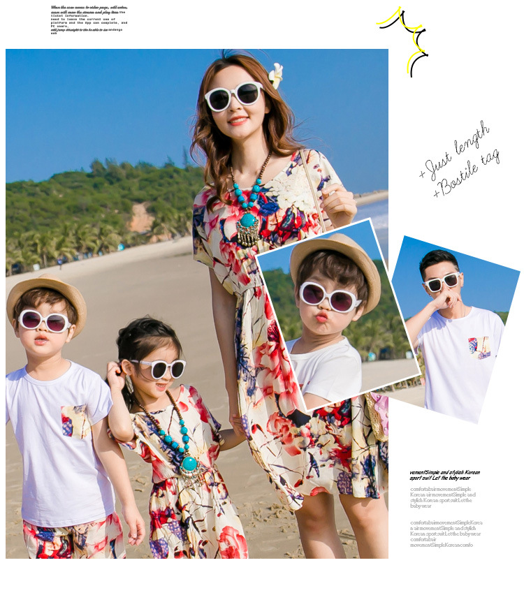 Cody Family Look Family Couple Flower Prints Beach