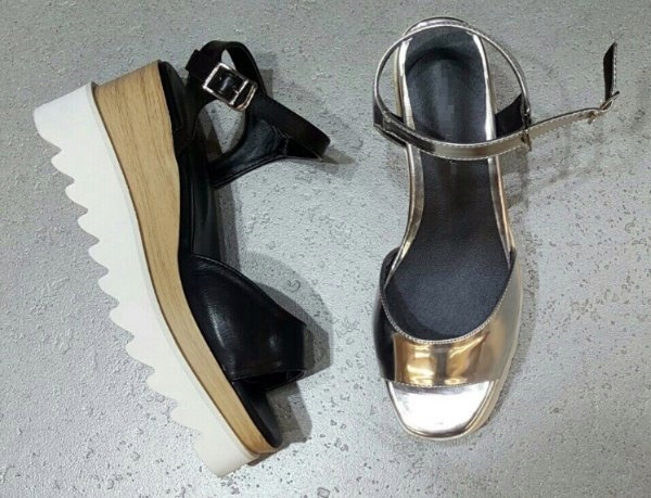 New 2color Stella Wedge Sandals Platform Life Is L