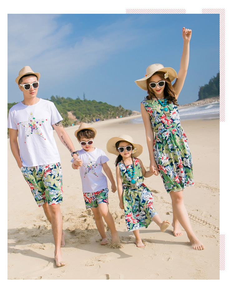 Summer Family Look Family Couple Palm Tree Set Clo
