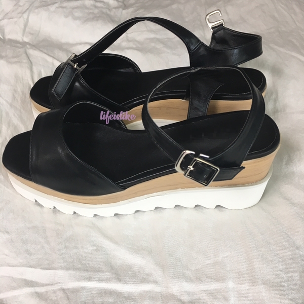 New 2color Stella Wedge Sandals Platform Life Is L