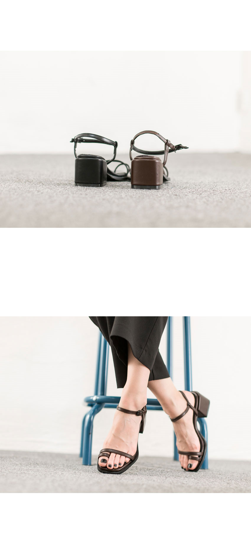 Women Heel Shoes Sandals Thumbscrew Sandals 2color