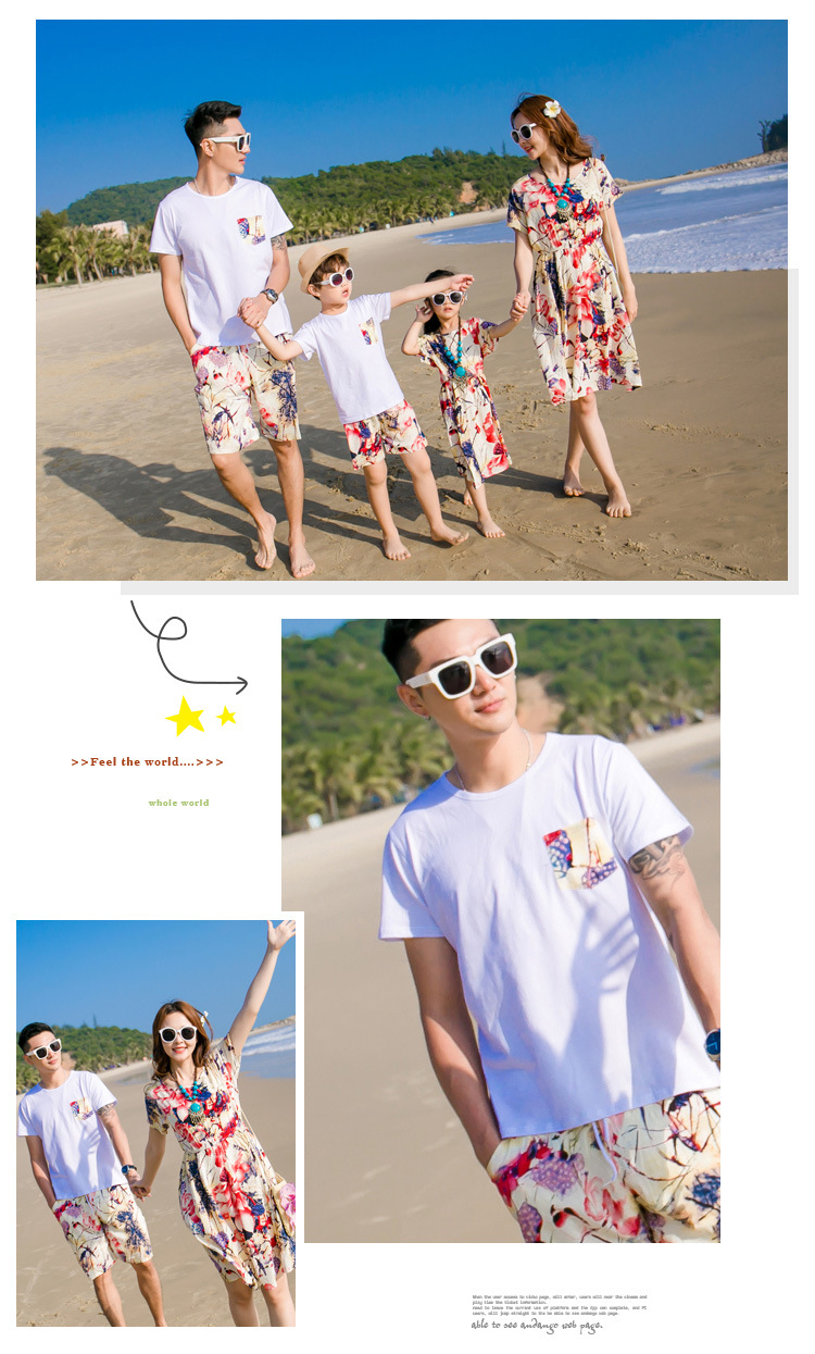 Cody Family Look Family Couple Flower Prints Beach
