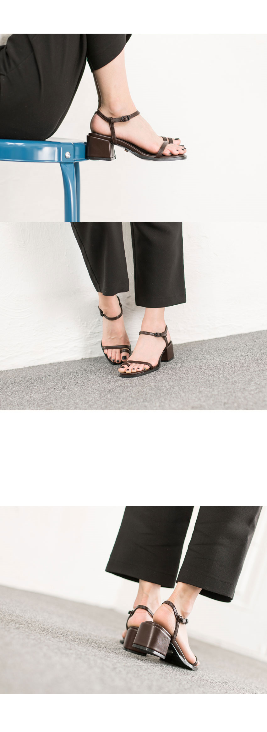 Women Heel Shoes Sandals Thumbscrew Sandals 2color