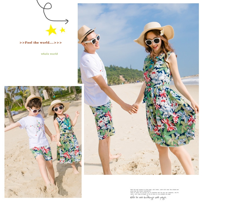 Summer Family Look Family Couple Palm Tree Set Clo