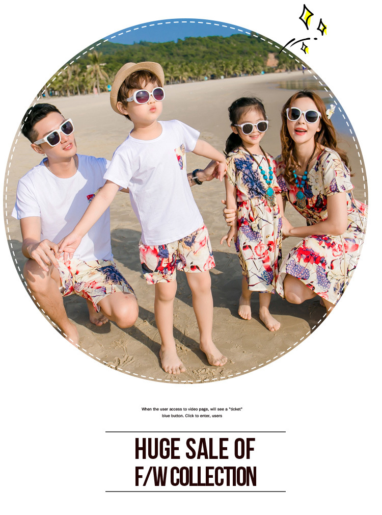 Cody Family Look Family Couple Flower Prints Beach