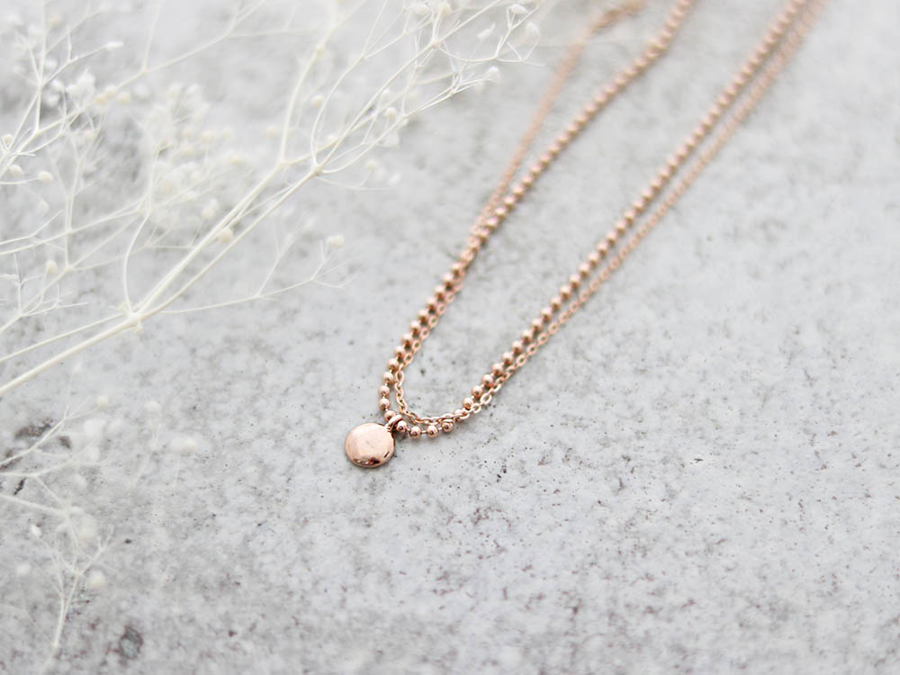 Cubic Charm Chain Ball Valve, Ball Chain 14K Ball 