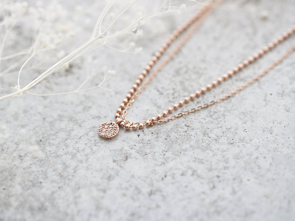 Cubic Charm Chain Ball Valve, Ball Chain 14K Ball 