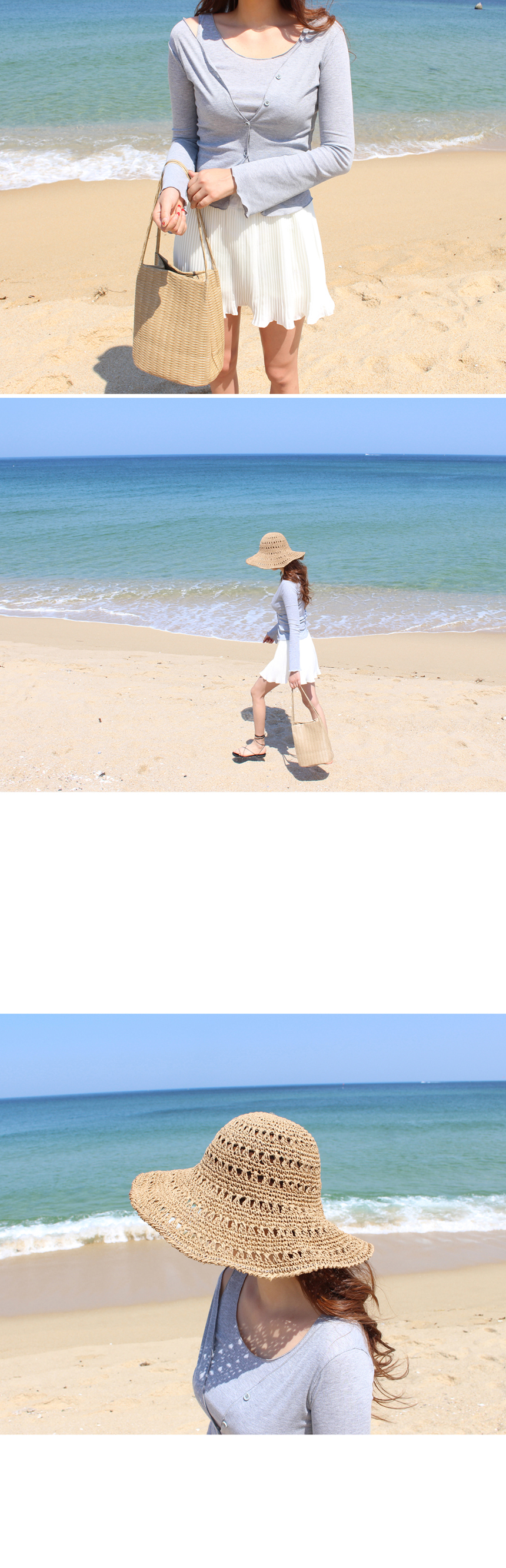 New Hat Summer Visor Hat Vacation Beach Wire Raffi