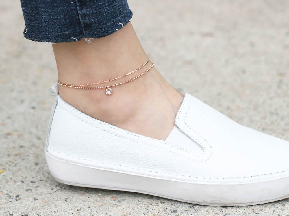 Cubic Charm Chain Ball Valve, Ball Chain 14K Ball 