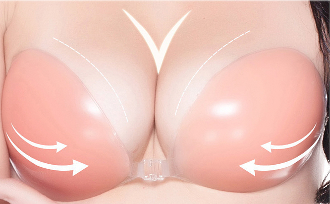 NEW NUBRA Off-shoulder bra Silicone nude open-shou