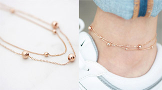 Cubic Charm Chain Ball Valve, Ball Chain 14K Ball 