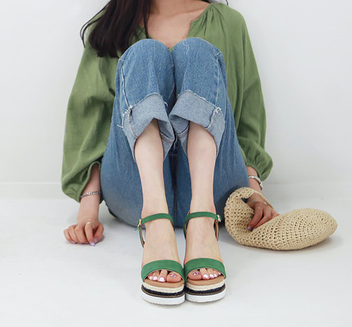 New Espaduu Wedgehall Sandals Summer Suede Straps 
