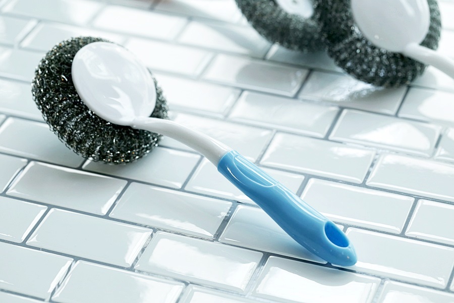 Scrubber Dish Washing Semi Color Random Handle Eas