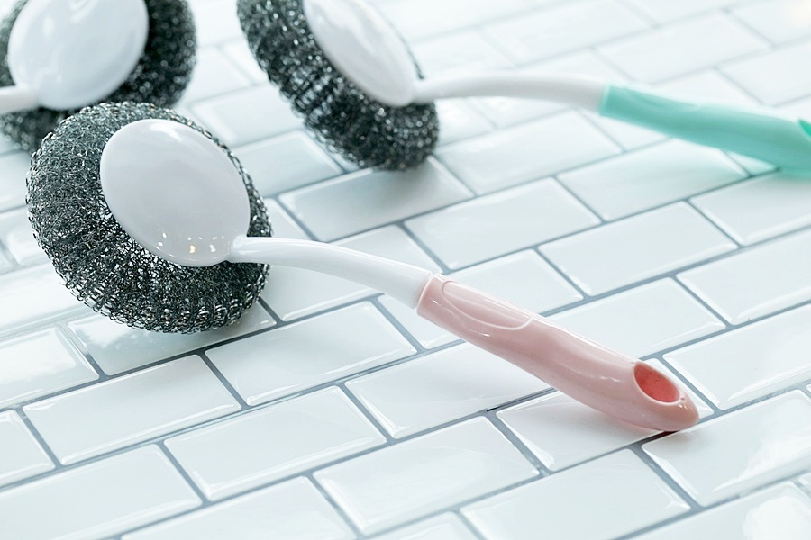 Scrubber Dish Washing Semi Color Random Handle Eas