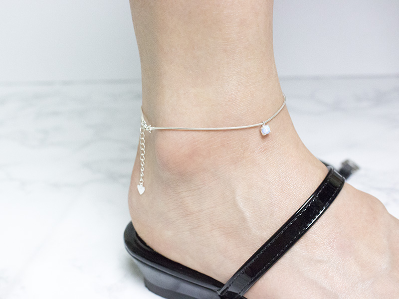 New 925 Silver Women's Ankle Legs Five Pretty S