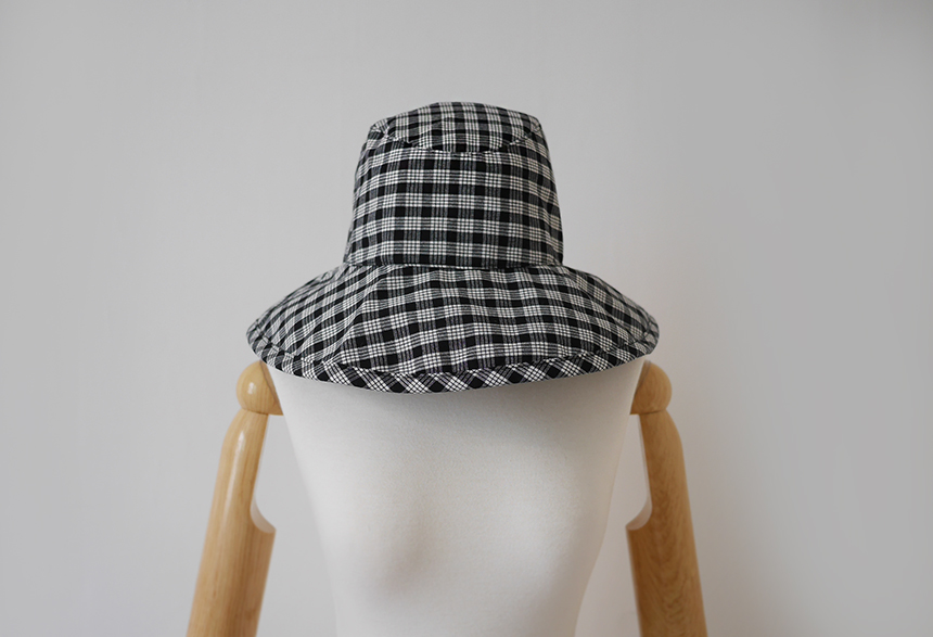 Women Sun Hats Check Hat Hats Linen Buckets Hat Tr