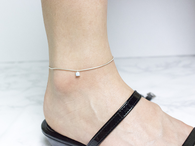 New 925 Silver Women's Ankle Legs Five Pretty S