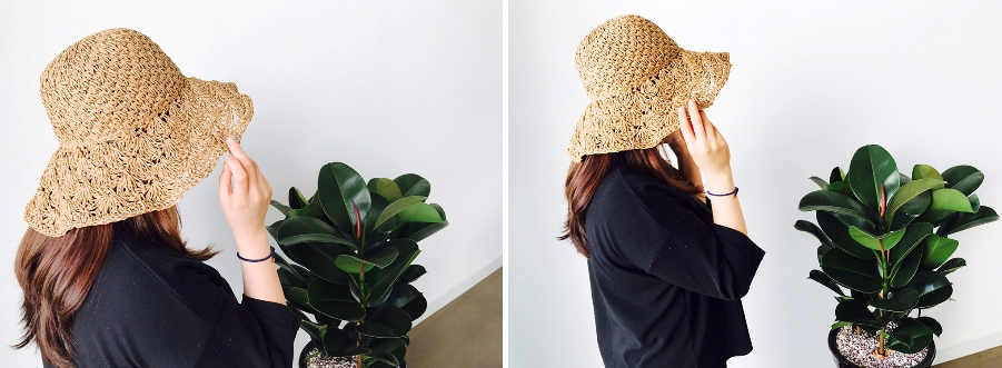 New Women's Hat Summer Straw Hat Woman on the B