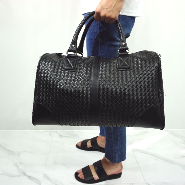 Travel Luggage Boston Weave Bag Unisex Natural Cla