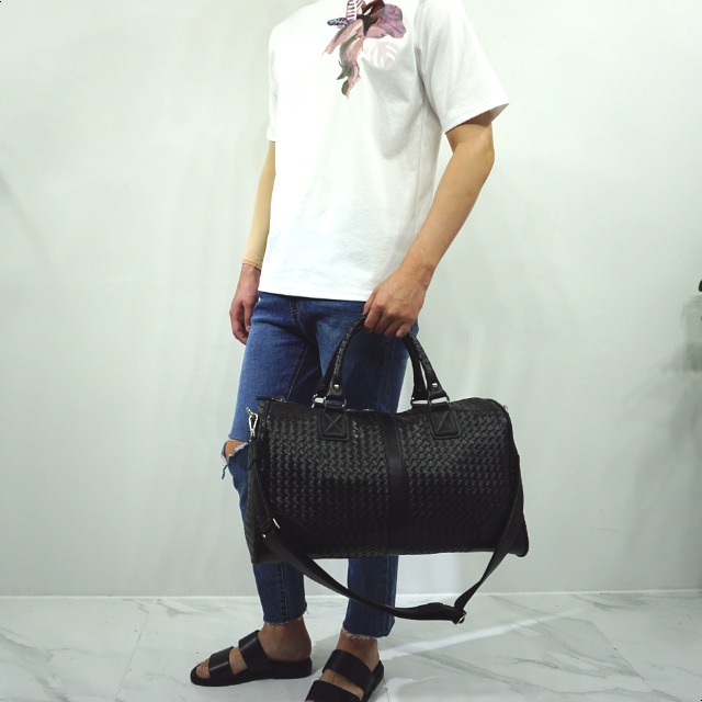 Travel Luggage Boston Weave Bag Unisex Natural Cla