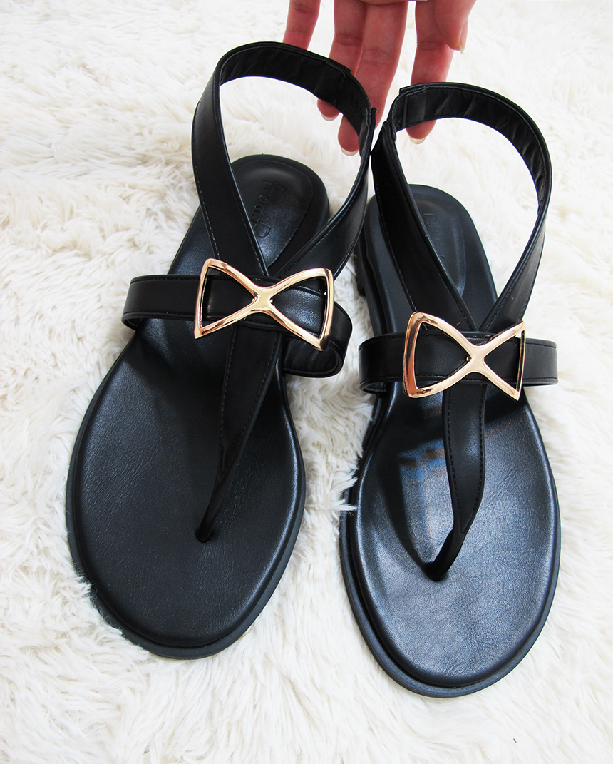 Women Heel Shoes Sandals Ribbon Metal Strap Sandal