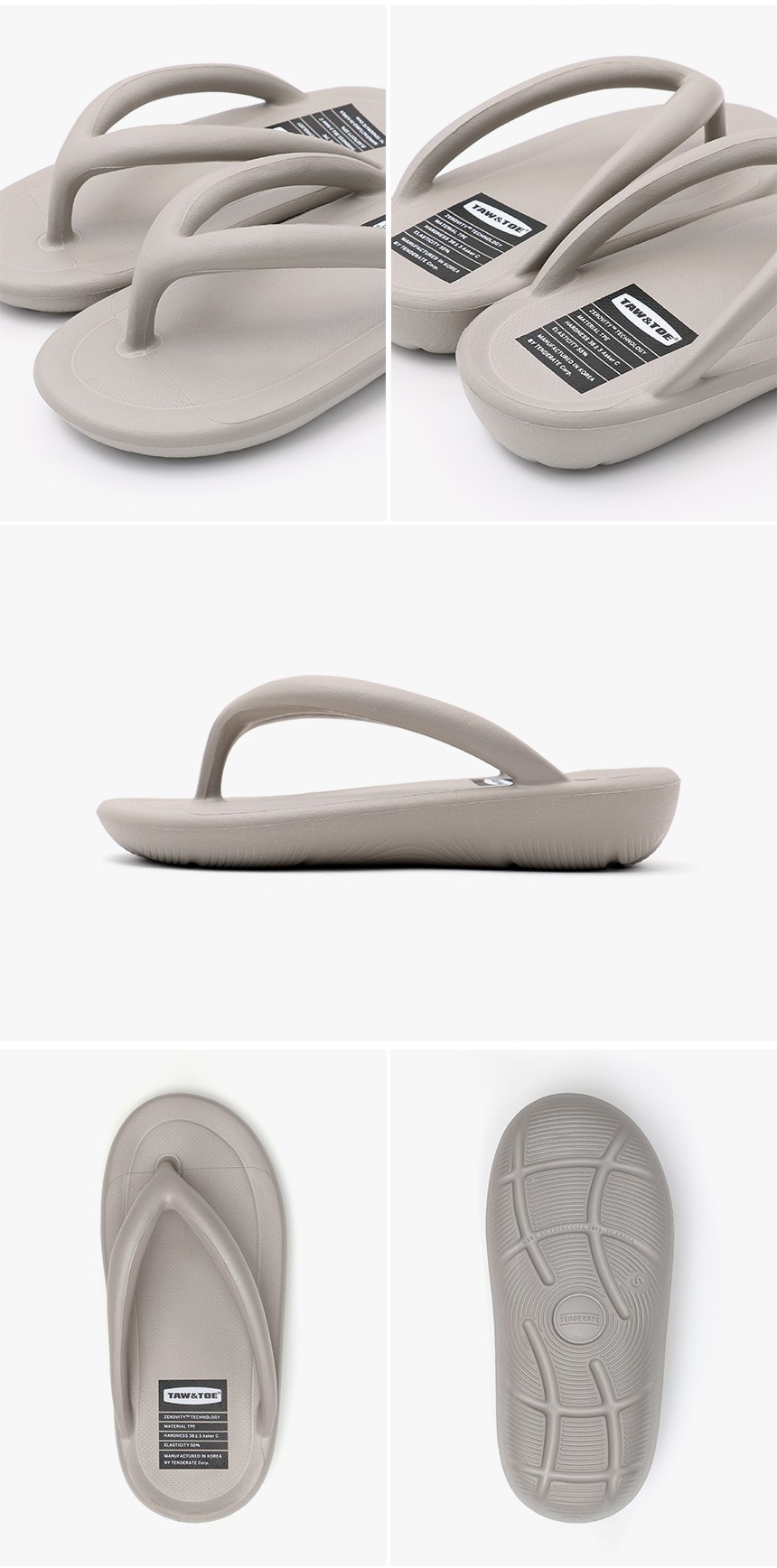 New WOMEN ZEROVITY Flip Flop Black Totanto summer 