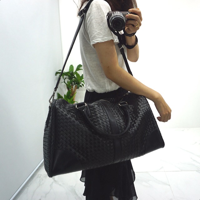 Travel Luggage Boston Weave Bag Unisex Natural Cla