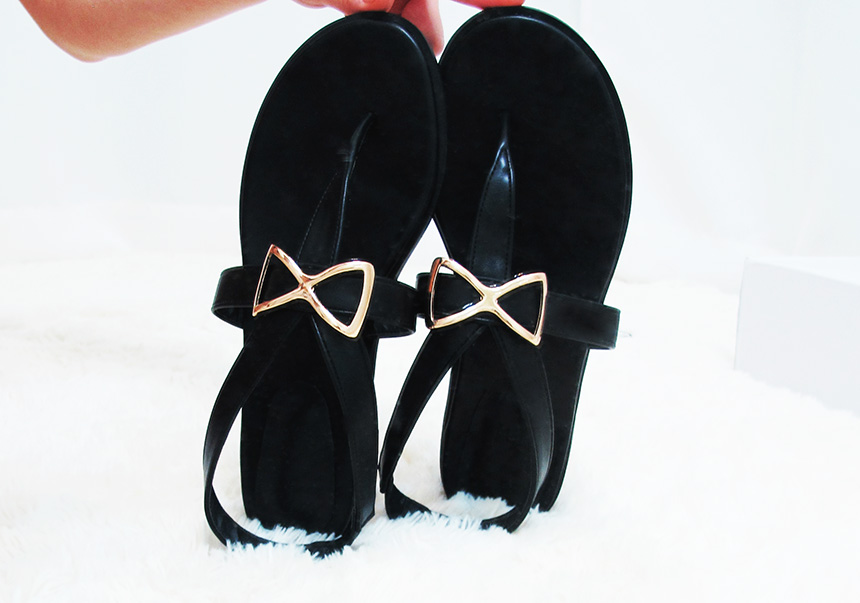 Women Heel Shoes Sandals Ribbon Metal Strap Sandal