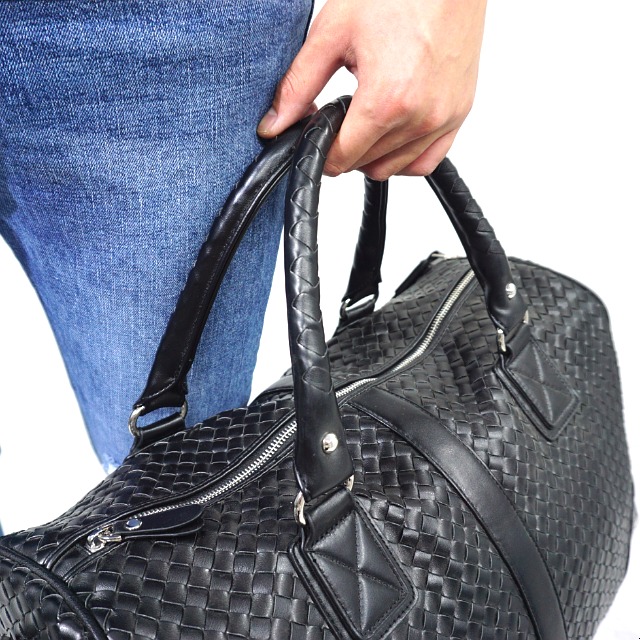 Travel Luggage Boston Weave Bag Unisex Natural Cla