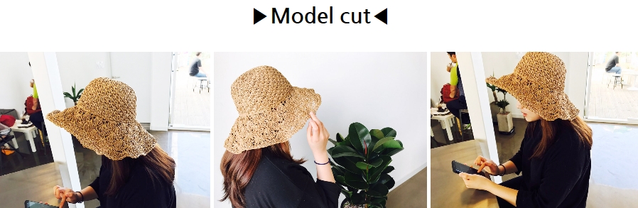 New Women's Hat Summer Straw Hat Woman on the B
