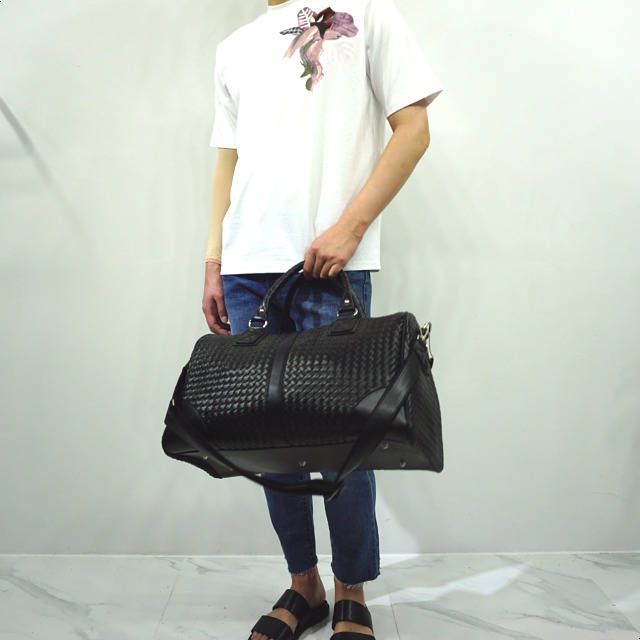 Travel Luggage Boston Weave Bag Unisex Natural Cla