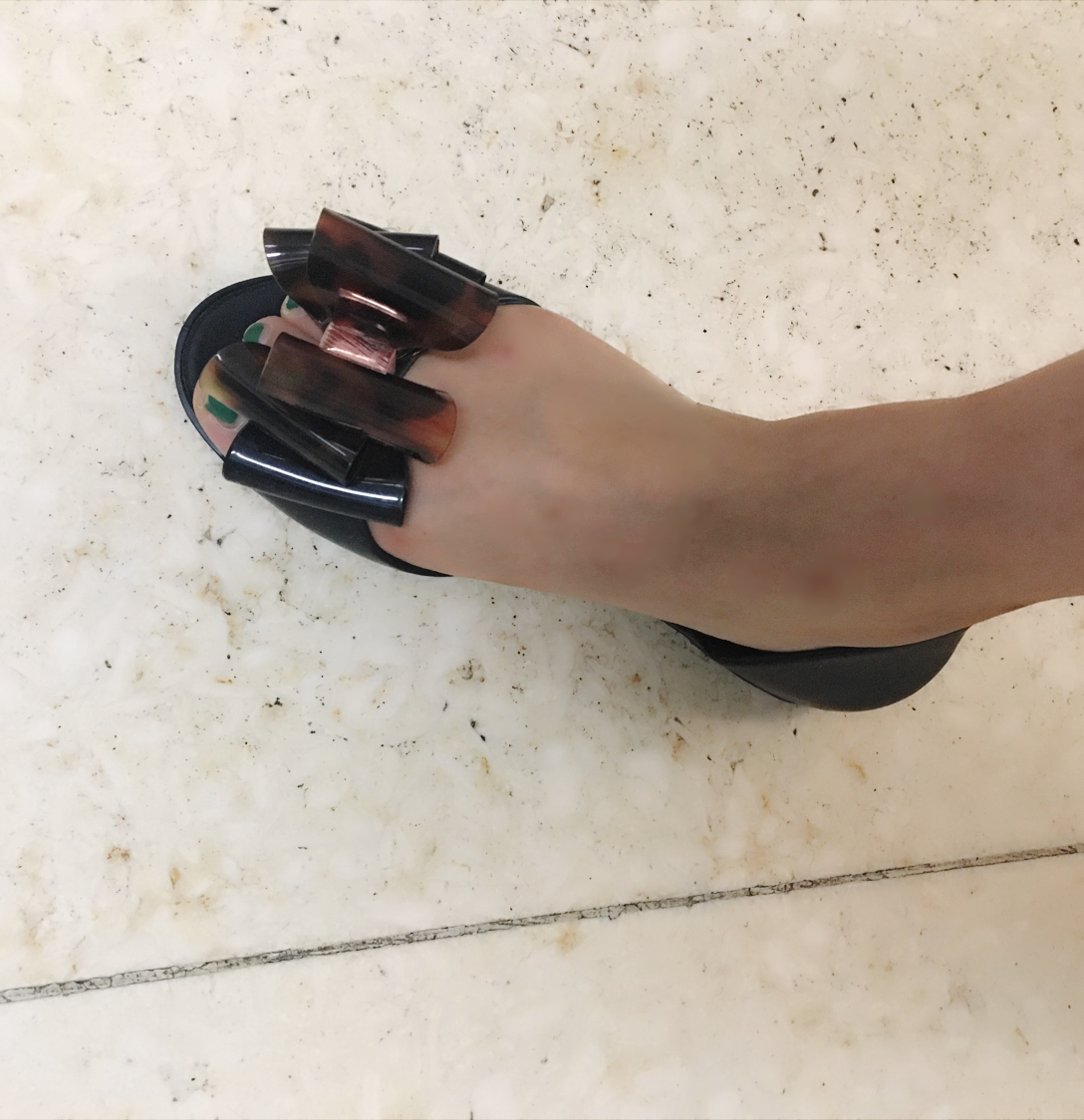 NEW WOMEN JELLY SHOES Melissa open-toe ribbon jell