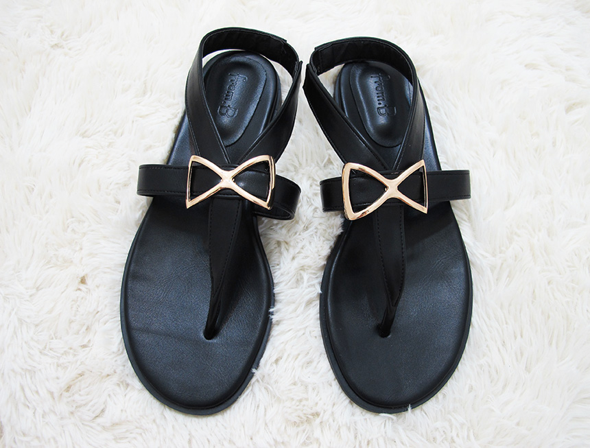 Women Heel Shoes Sandals Ribbon Metal Strap Sandal