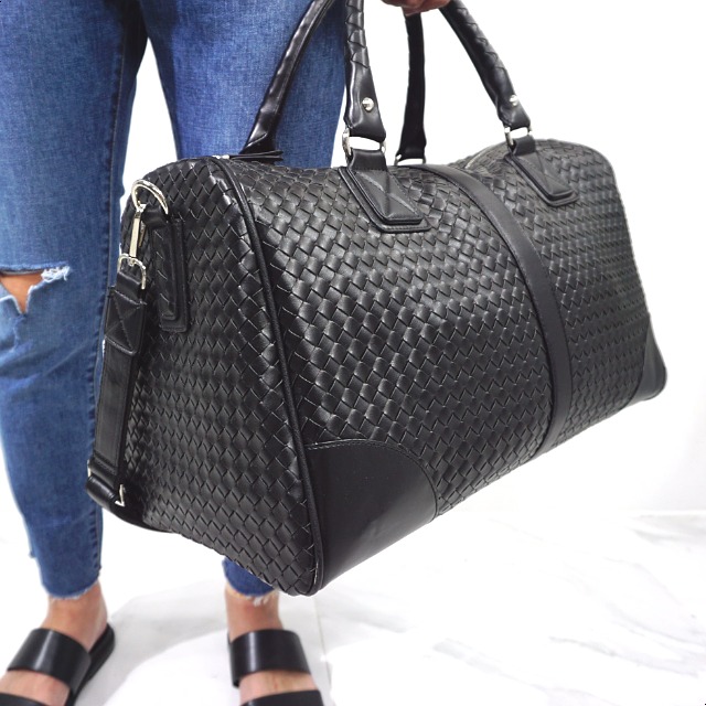 Travel Luggage Boston Weave Bag Unisex Natural Cla