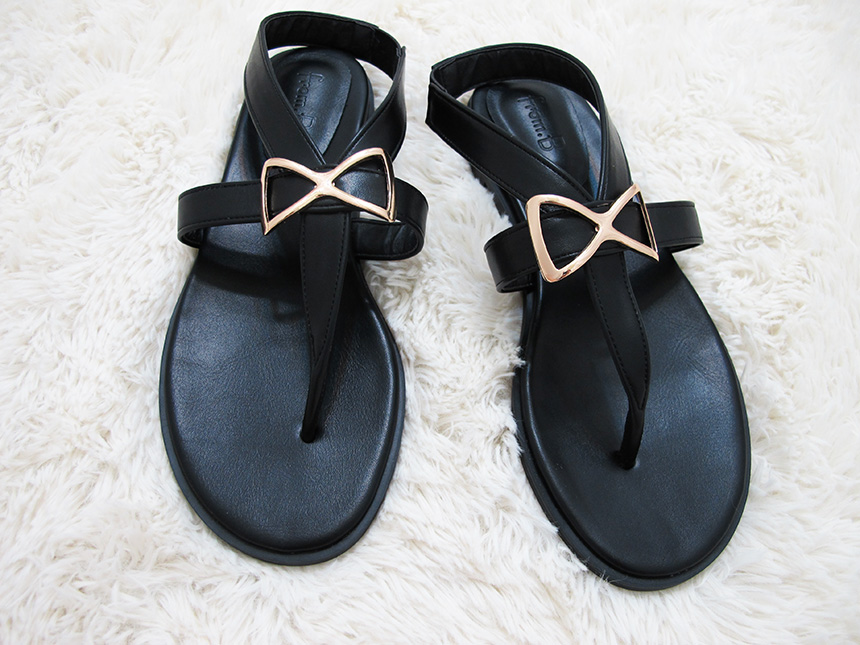 Women Heel Shoes Sandals Ribbon Metal Strap Sandal