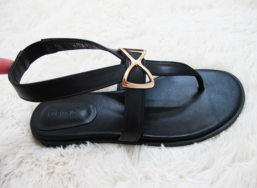 Women Heel Shoes Sandals Ribbon Metal Strap Sandal