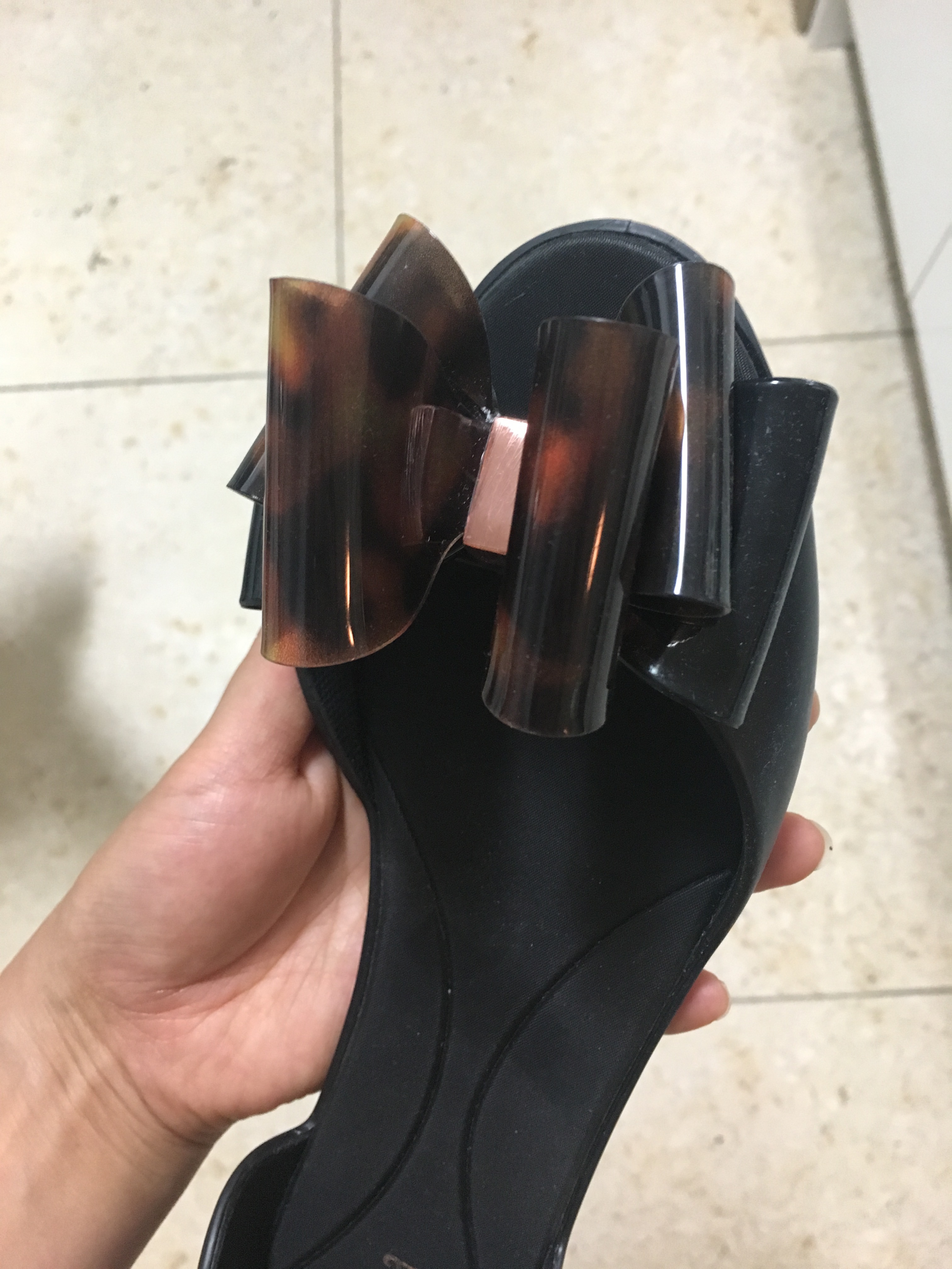 NEW WOMEN JELLY SHOES Melissa open-toe ribbon jell