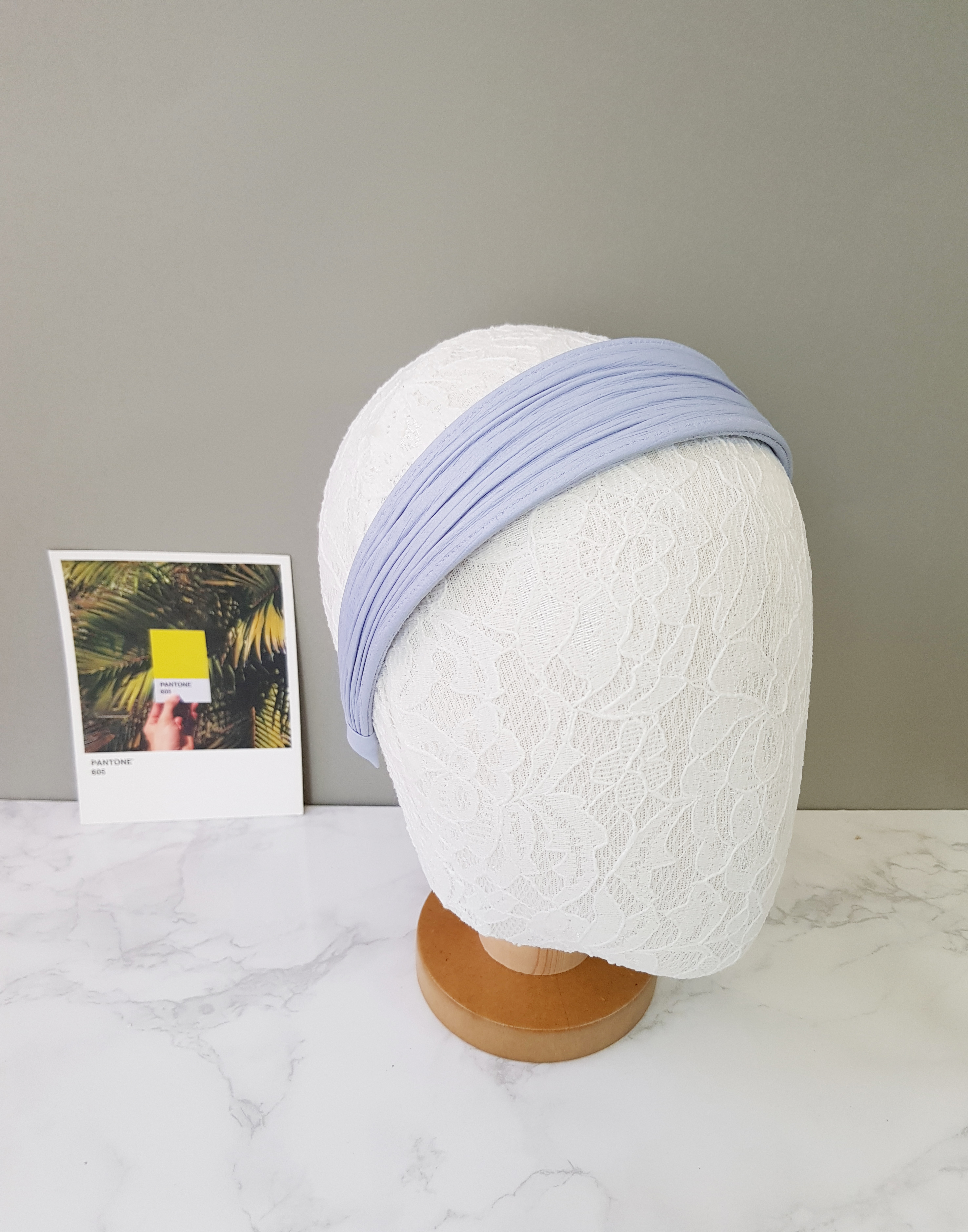 Leather Daily Hair Band Headband Wide wide solid p