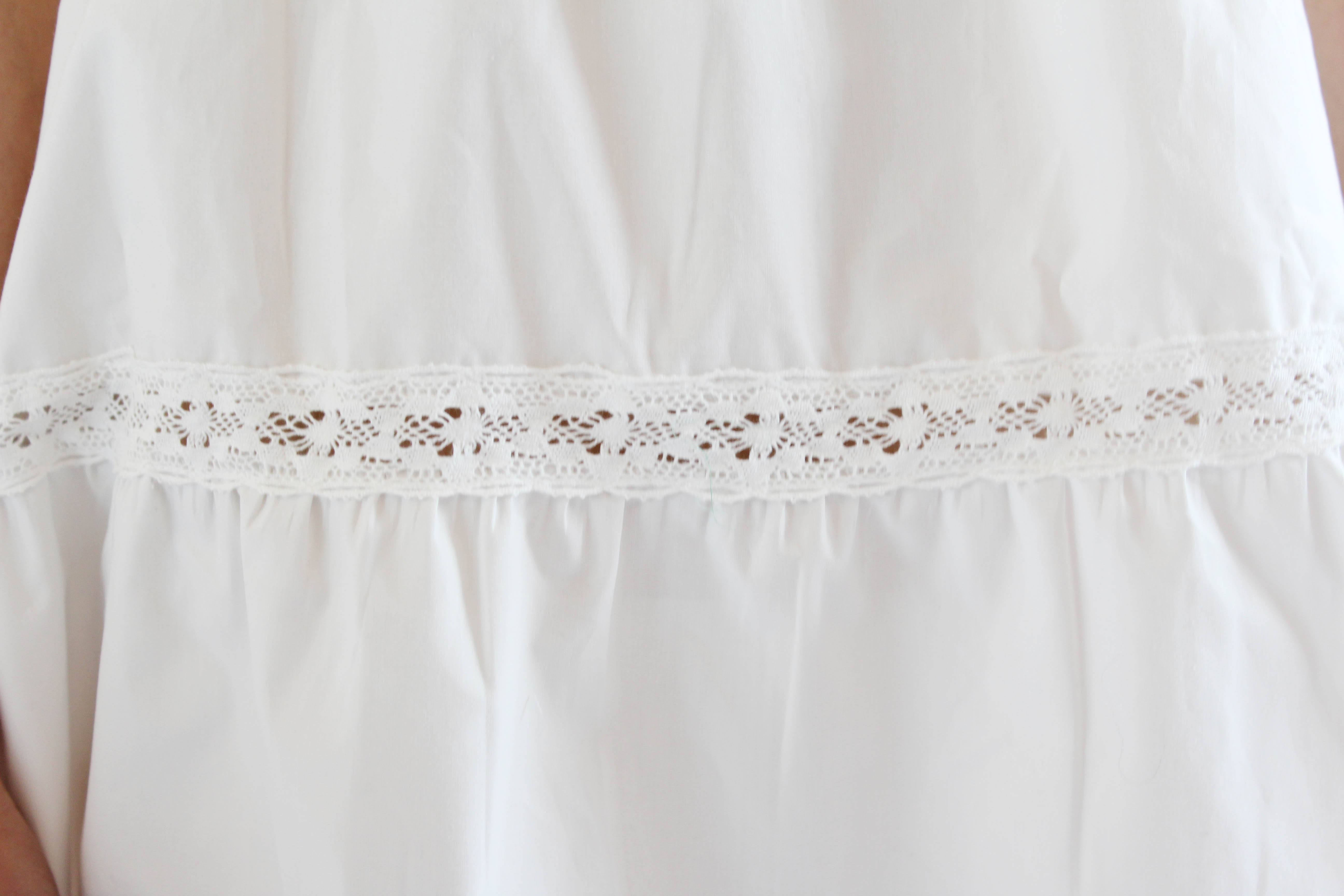 New Pure White Pajamas Long Dress Women's Pajam