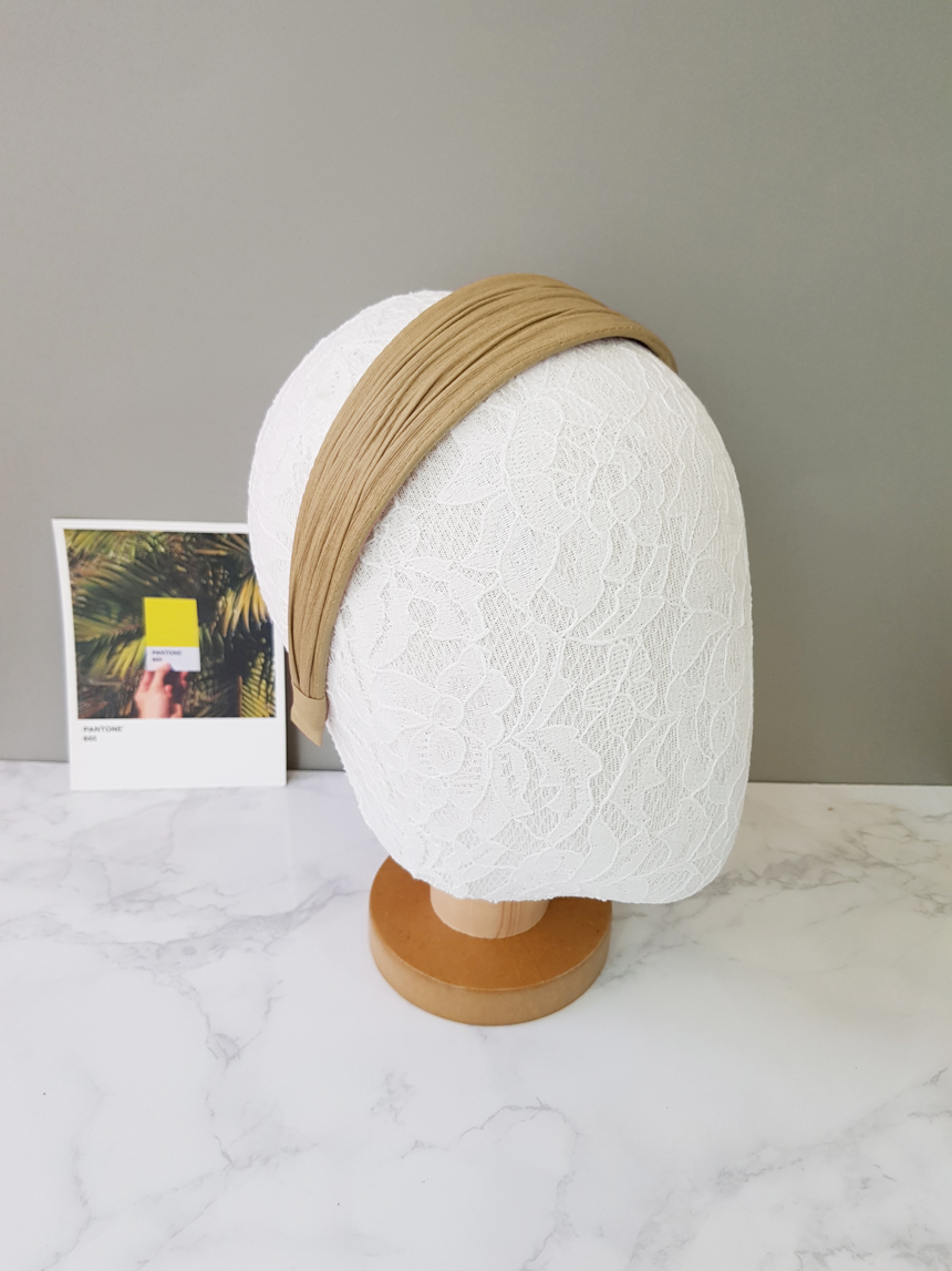 Leather Daily Hair Band Headband Wide wide solid p