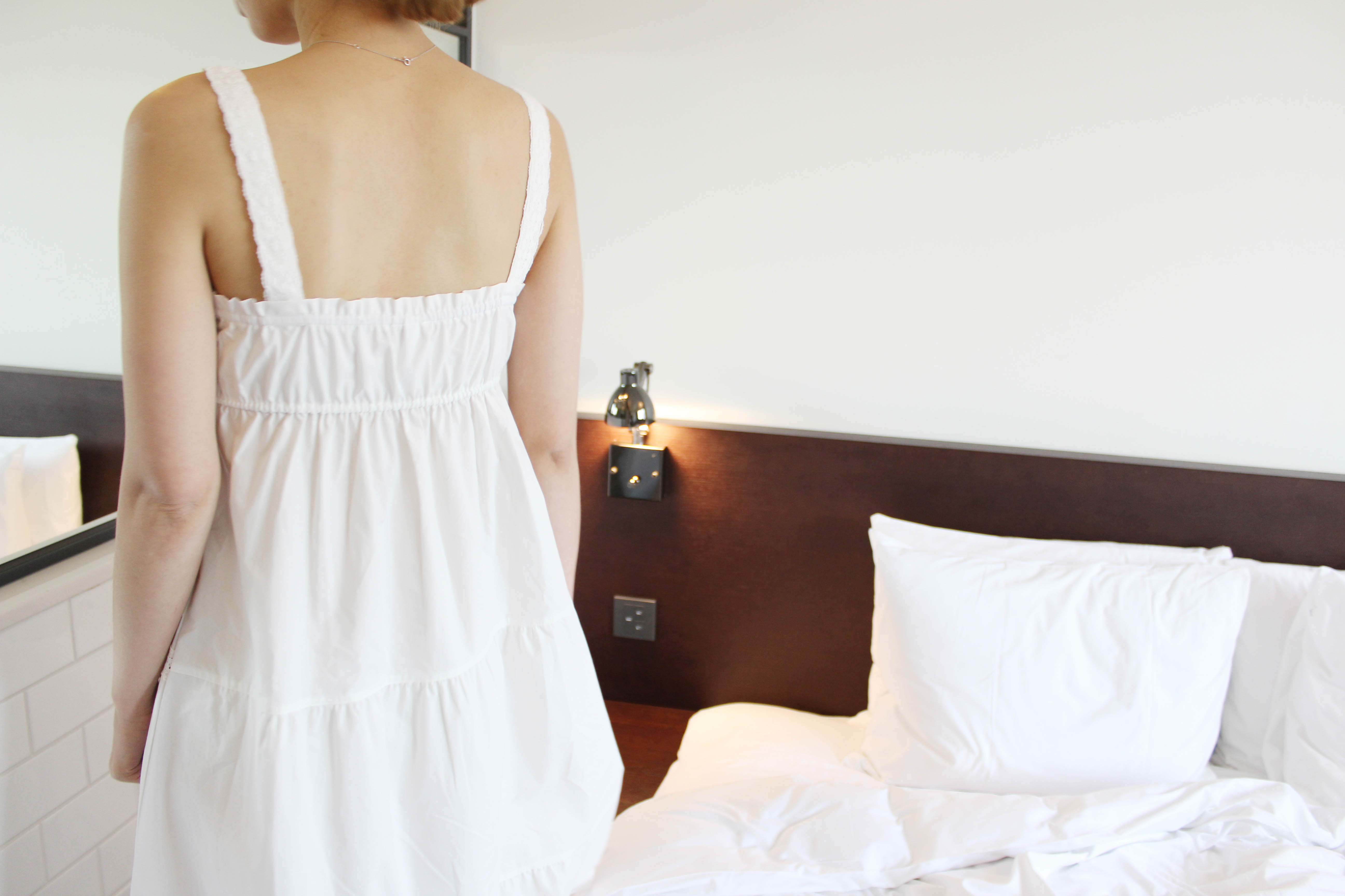 New Pure White Pajamas Long Dress Women's Pajam