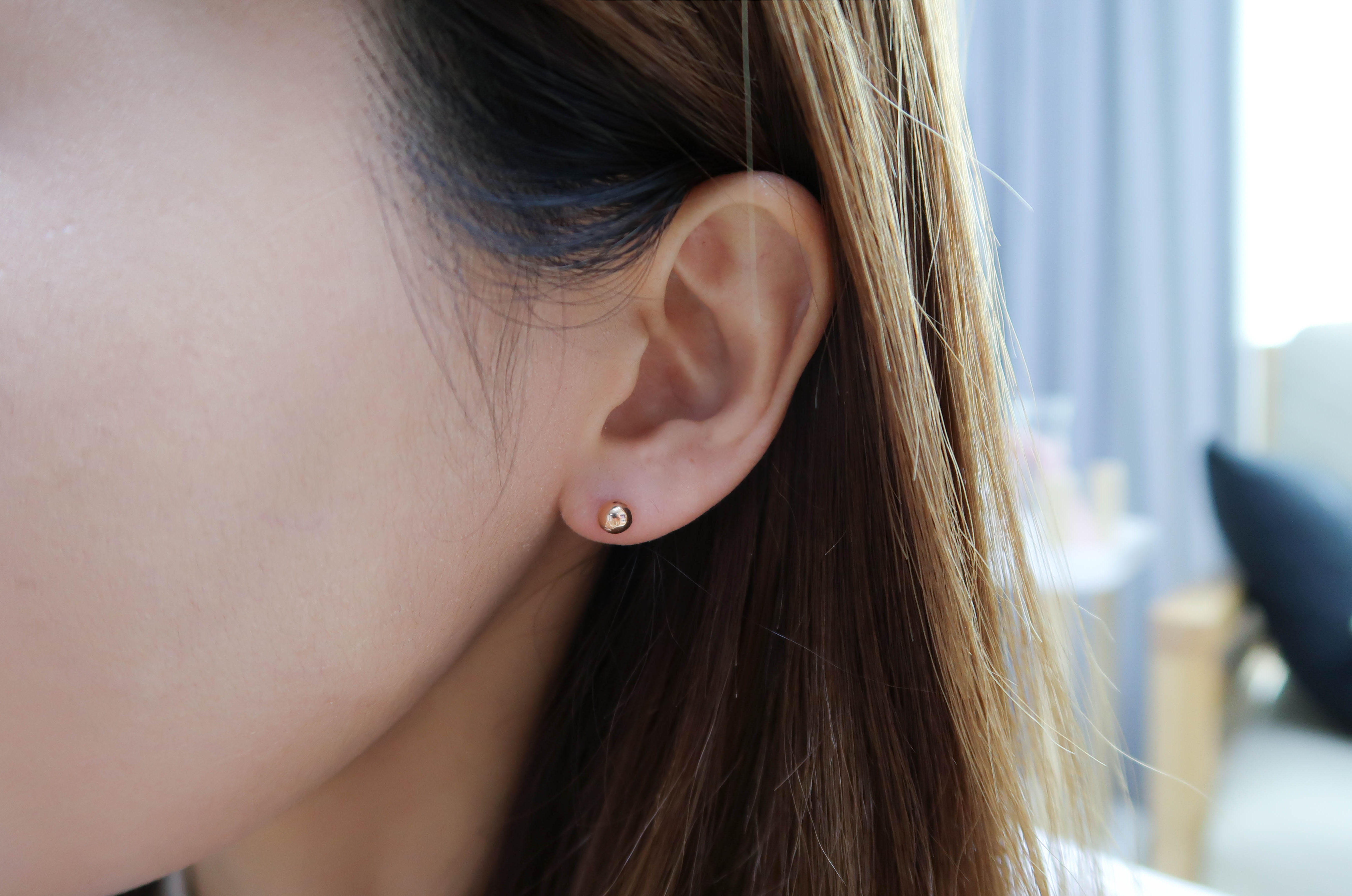 Pink Yellow Plump Ball Earring Store 14k Gold Acce