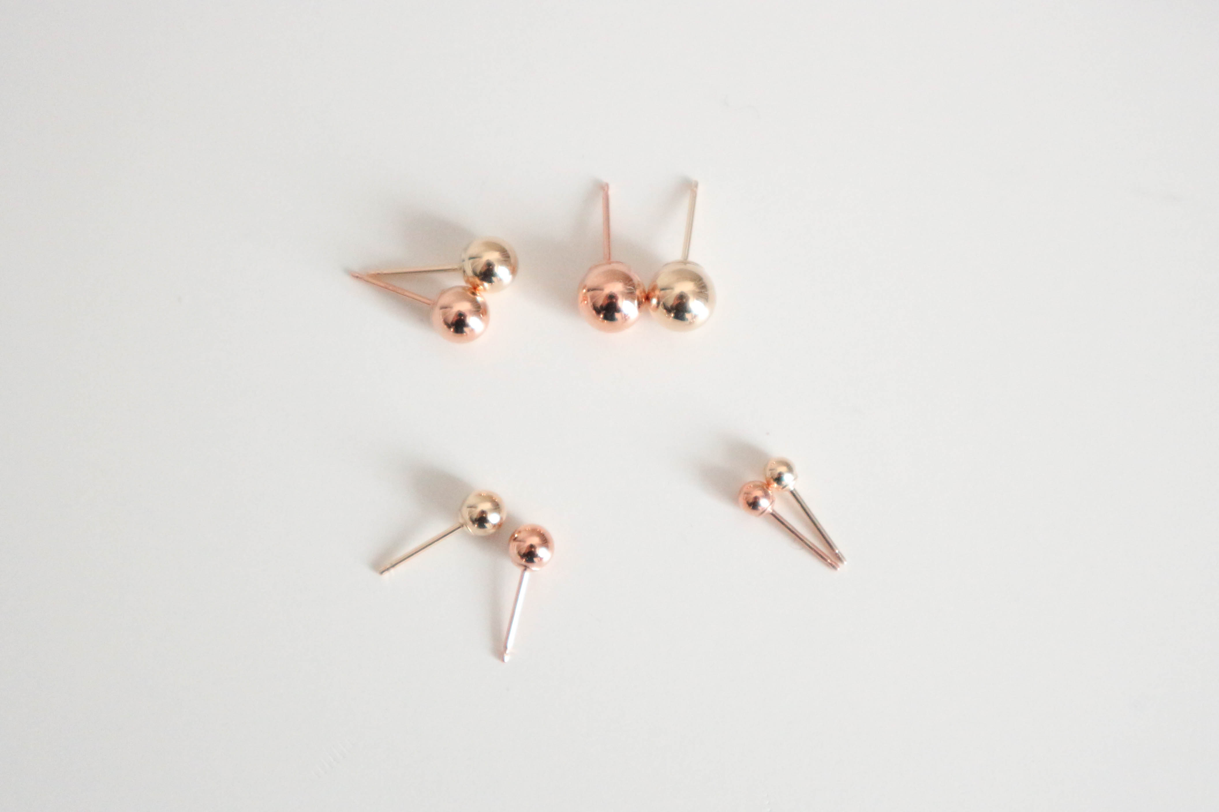 Pink Yellow Plump Ball Earring Store 14k Gold Acce