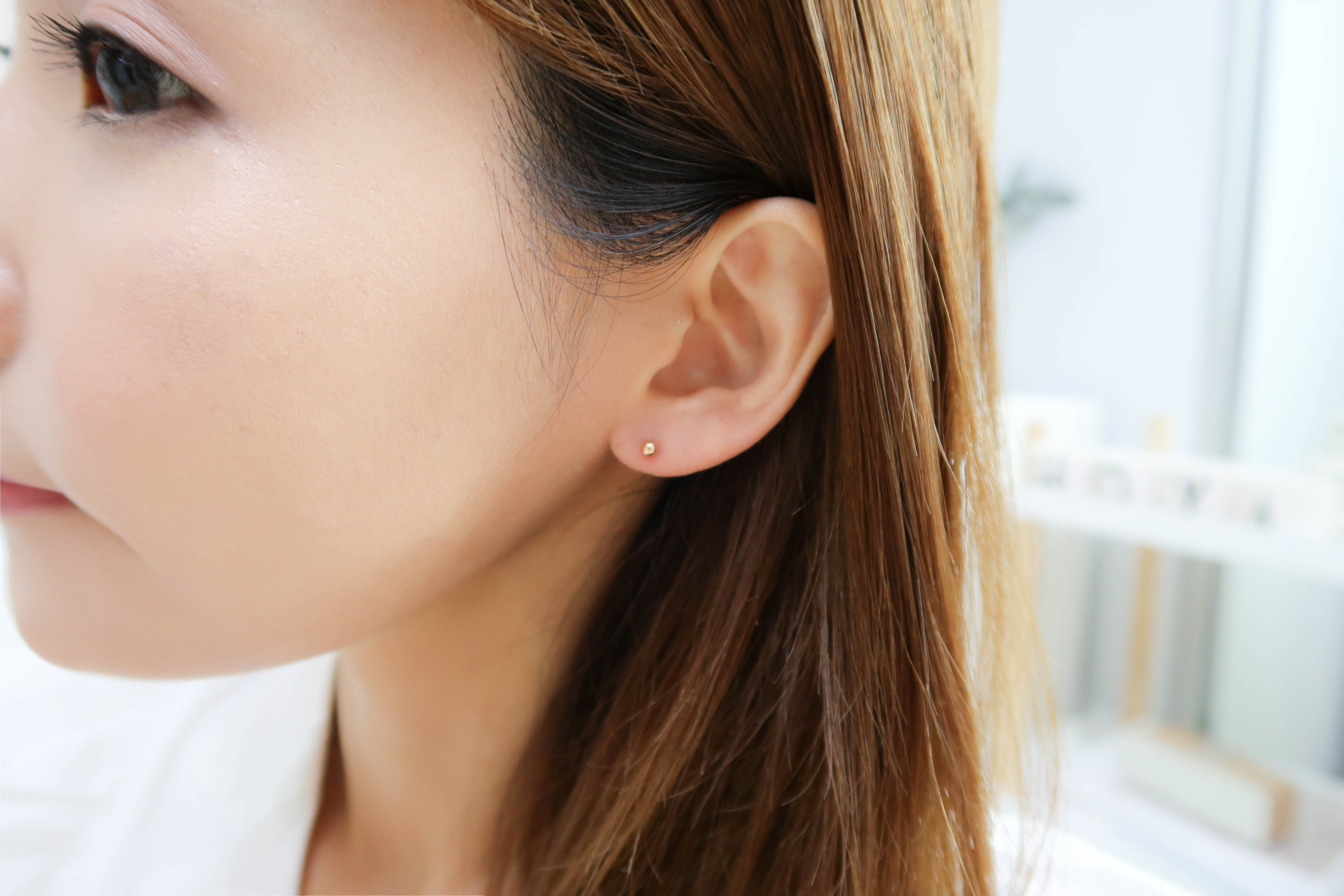 Pink Yellow Plump Ball Earring Store 14k Gold Acce